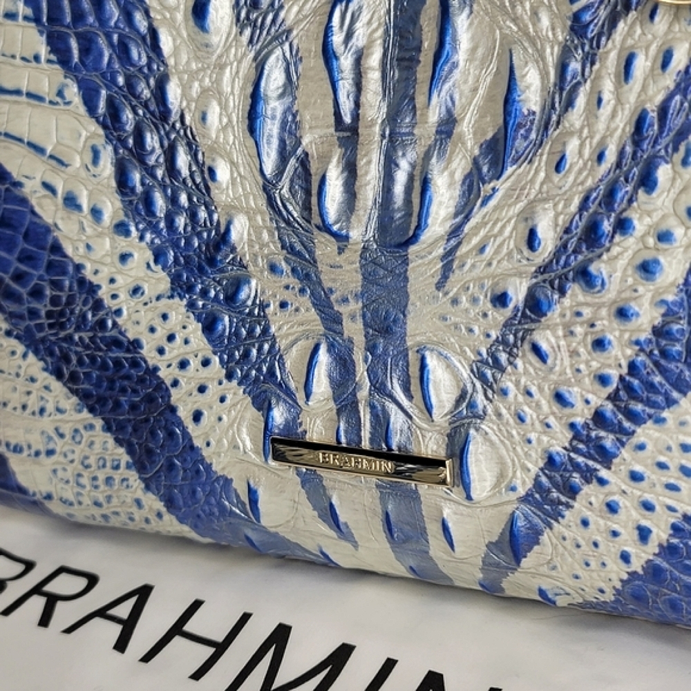 💥  Brahmin 2 PCS SET Shoulder Bag Purse Ombre Melbourne + XL Clutch NWT - Picture 11 of 16